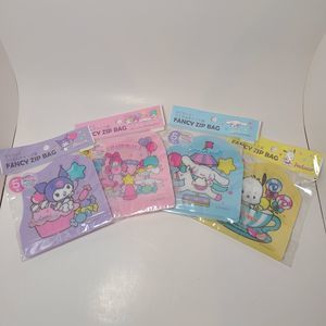Sanrio Ziplock Storage Bags - Kuromi My Melody Little Twin Stars Pochacco